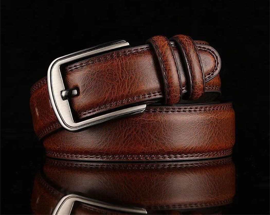 Men's Genuine Leather Business Belt Designer Waistband Pin Buckle Casual Jeans Accessories For Adults