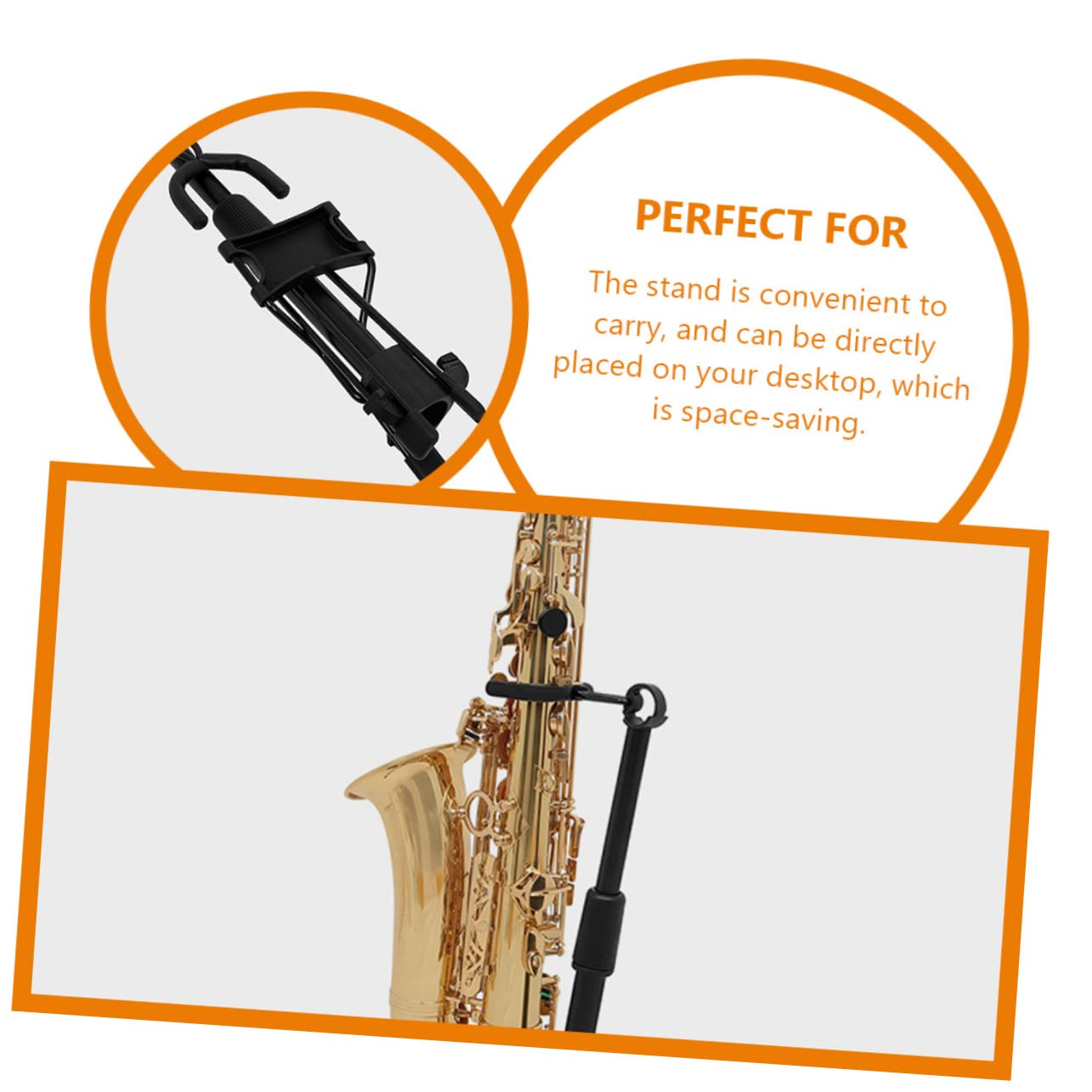VICASKY Clarinet and Flute Rack Holder Sturdy and Foldable Floor Display Stand for Musicians