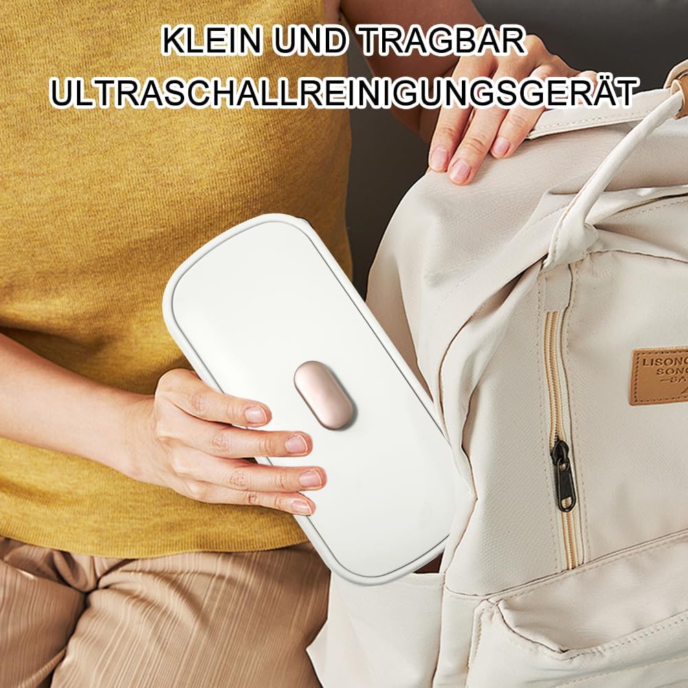 SOARFLY Ultraschallreinigungsgerät Brille 420 ml, Brillenreinigungsgerät 48 kHz mit 2 Zeitfunktionen, Ultraschallreiniger für Schmuck, Uhren, Ringe, Münzen und Zahnschiene