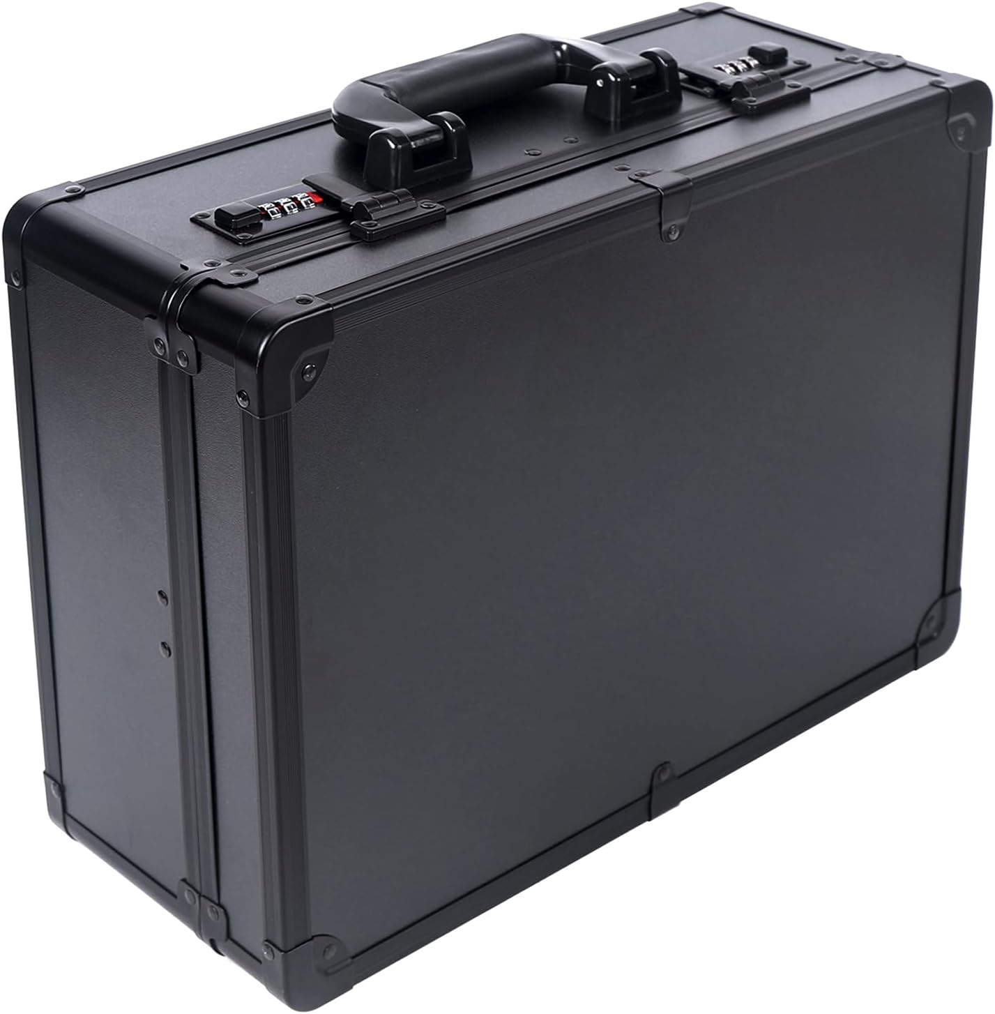 Barber Case Organizer Professional Barber Clipper Case w/Lock Barber Travel Carrying Case Stylist Tool Large Salon Hair Cutting Tool Storage Organizer for Makeup Clippers Scissors Beauty (Black)