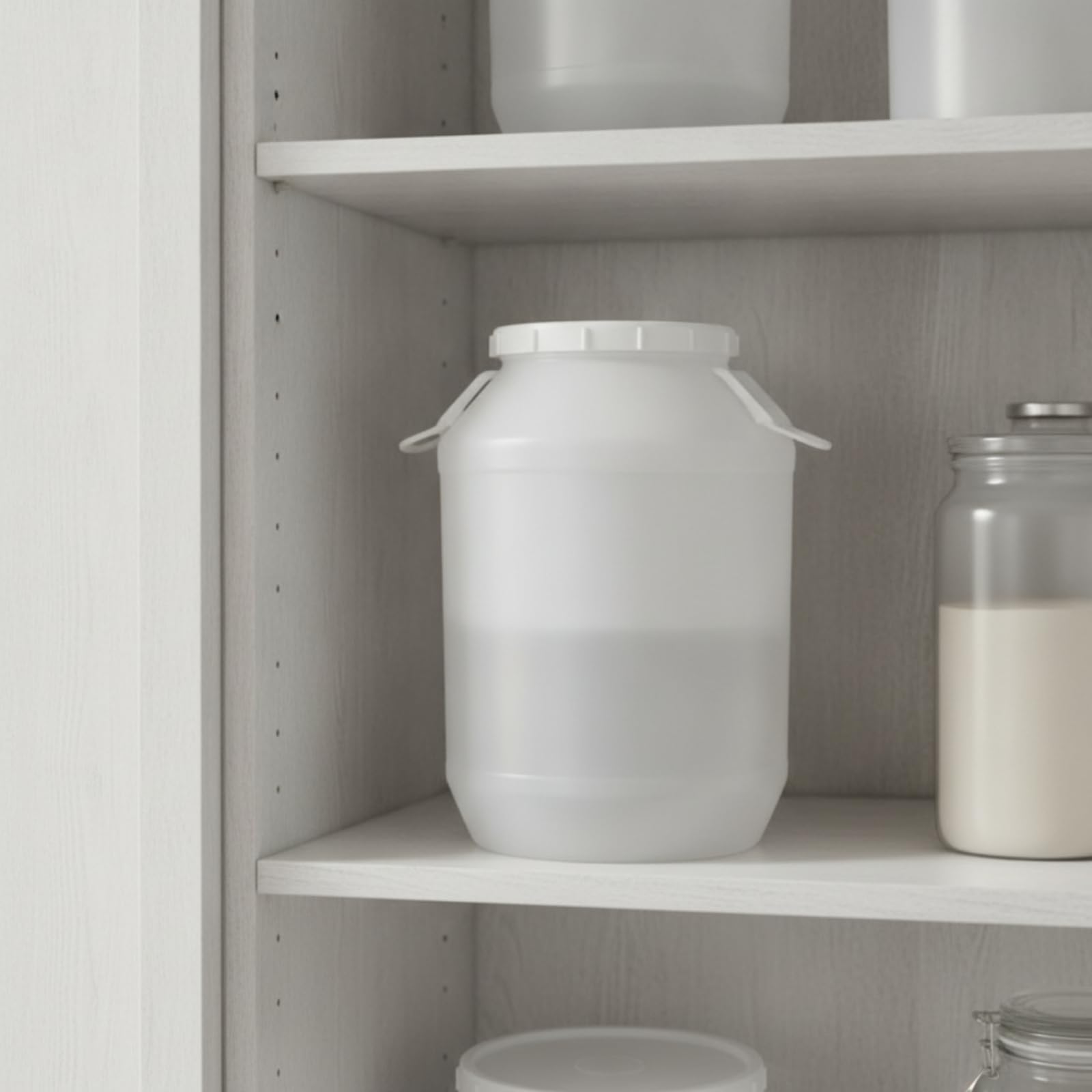 Fût Stockage en Plastique | Robuste, Réservoir d'eau, Étanche, Conteneur, pr Cuisine, Atelier, 75L, Robinet À Poignée Jaune