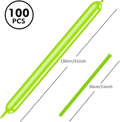 Vista 38 de 100 globos mágicos largos de látex trenzado de 260 Q para forma de animal, cumpleaños, payasos (blanco)