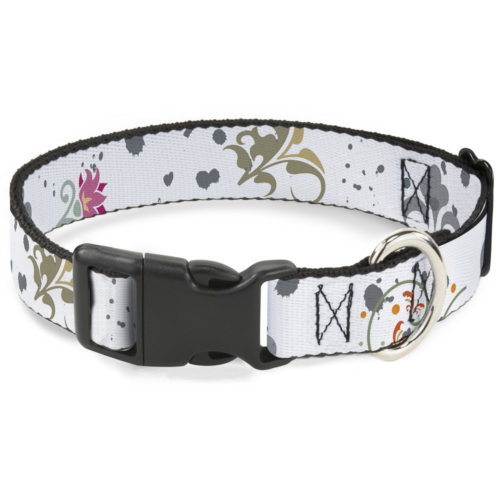 Collier plastique clip floral Buckle Down avec boucle rapide de 22-38cm