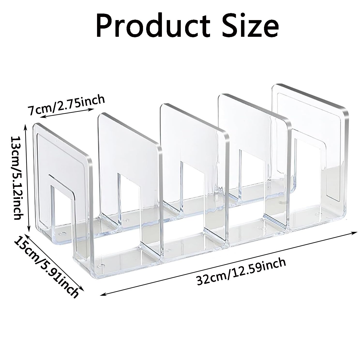 MEISO 2 Pezzi Organizer Armadio, Divisori per Borse Armadio Organizer, Porta Borse da Armadio A 4 Slot per Camera da Letto, Guardaroba, Libreria, Cucina, Stoccaggio E Organizzazione (Trasparente)
