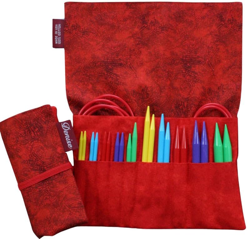 Denise2Go Interchangeable Knitting Needle Set (Red, Bright)