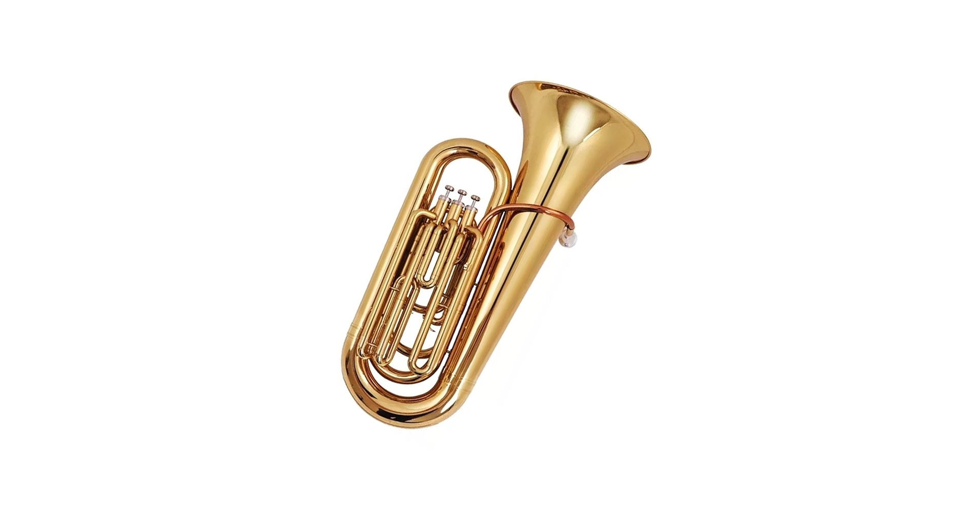 Re:VIBRATION【YELLOW BRASS】for Euphonium Mendini B-Flat Euphonium, Yellow Brass and Tuner, Case - MEP