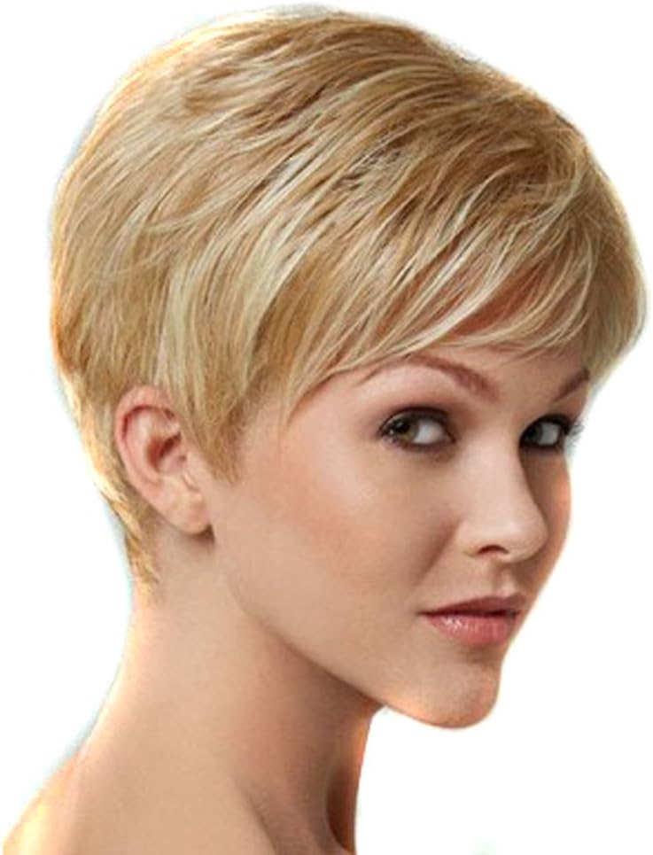 Kanuosi Short Cute Pixie Wigs For White Women Short Wigs Blonde Wig Cosplay Synthetic Wig Hairstyles