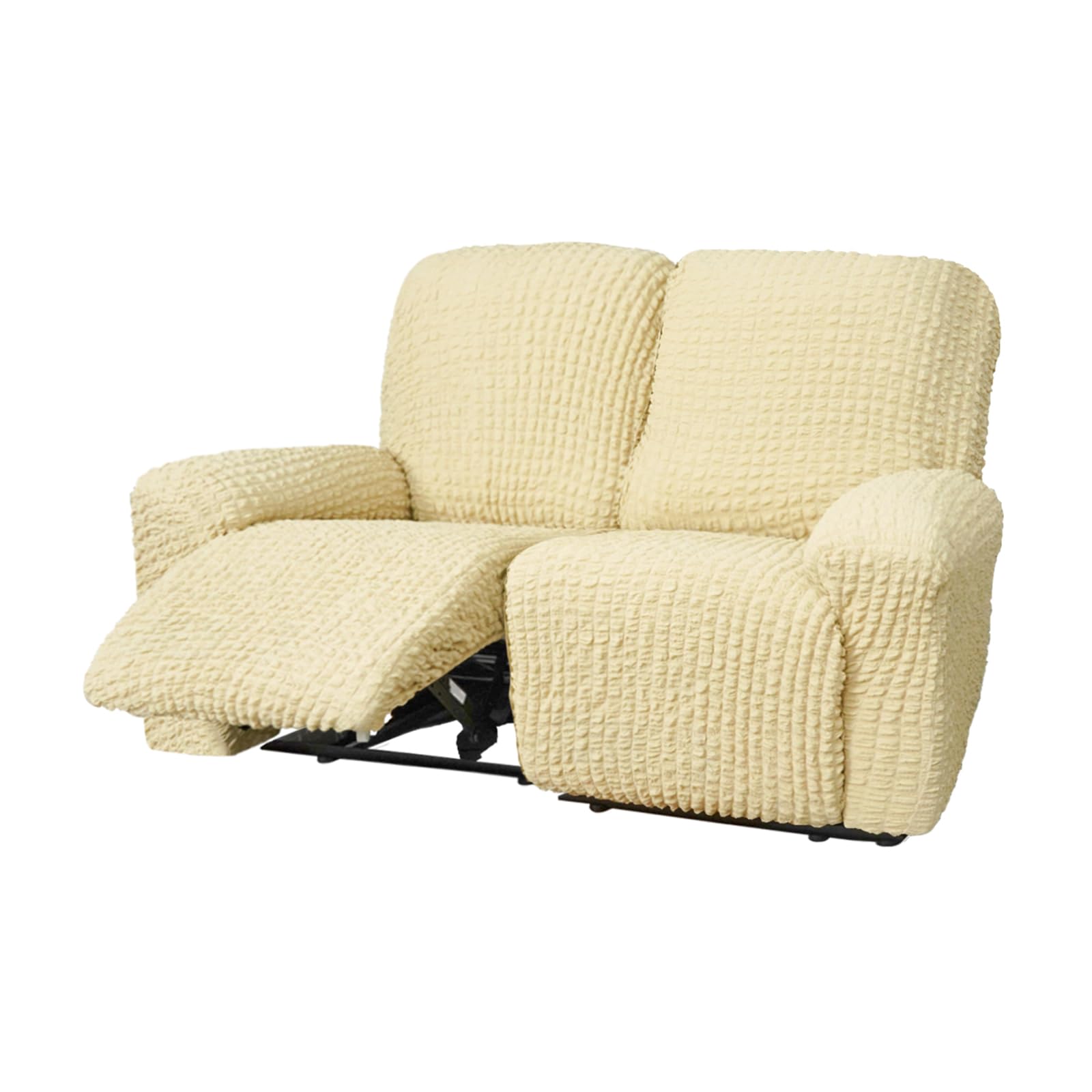 HYPIQQ Reclining Chair Cover Recliner Sofa Covers 1 2 3 Seater Large Recliner Chair Covers Couch Cover for Recliner Sofa 1 2 3 Seat,Light yellow,2
