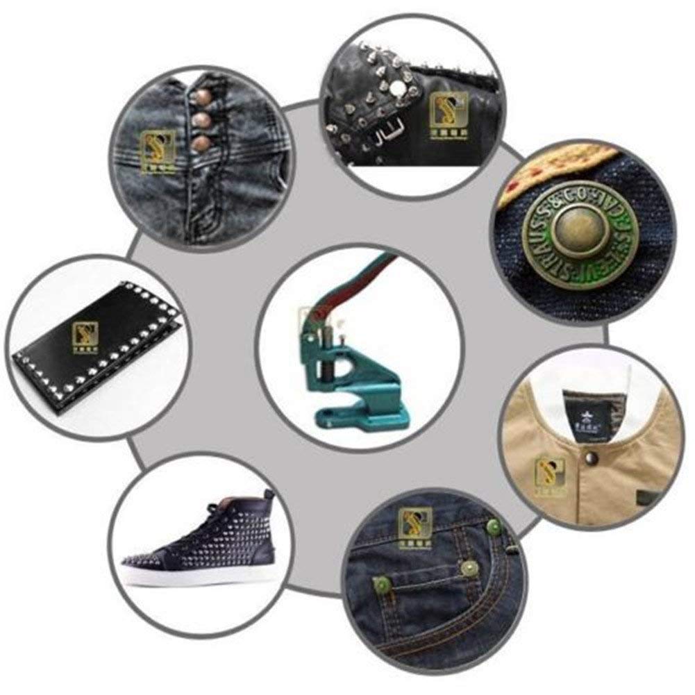 GOTOTOP - Remachadora profesional con 3 troqueles y 900 ojales de 6, 10 y 12 mm - Para artesanía, decoración, costuras, cortinas, ropa, etc