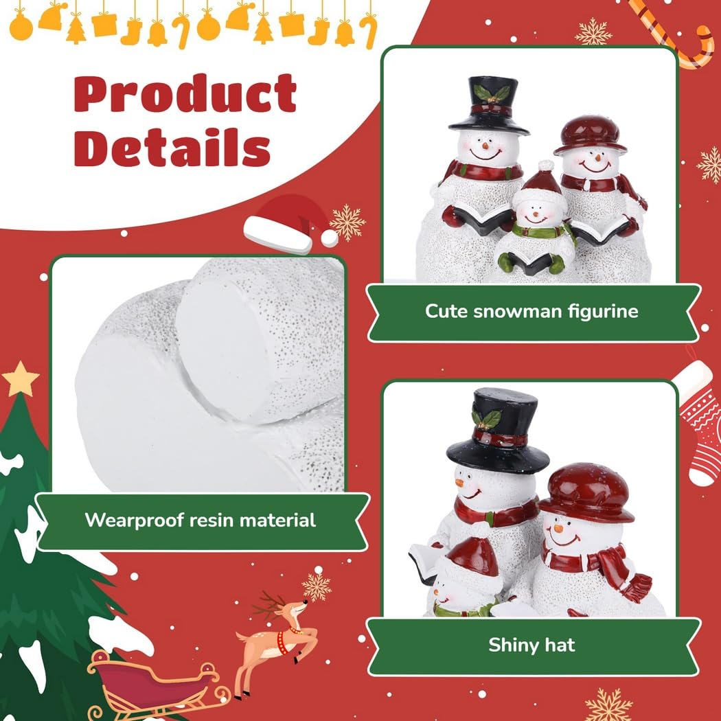 Regalo de decoración de invierno, decoración de muñeco de nieve para fiesta de Navidad, figuras de muñeco de nieve hechas a mano, decoraciones familiares de muñeco de nieve