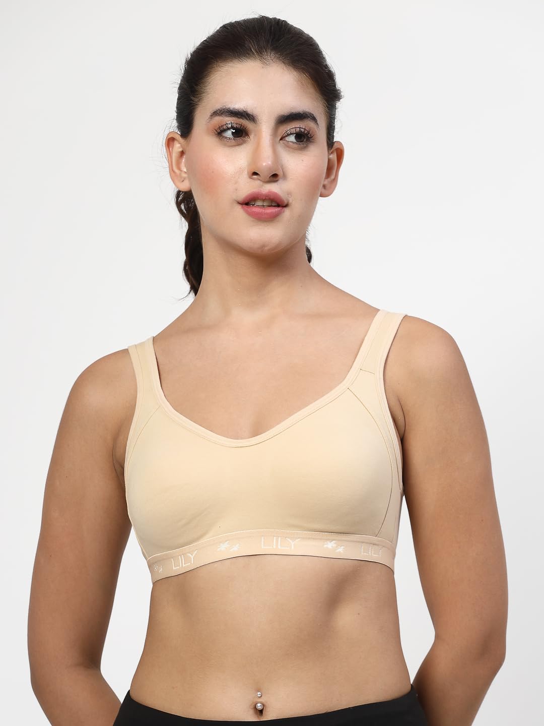 lily Black Non Padded Seamless Sports Bra-picture-24