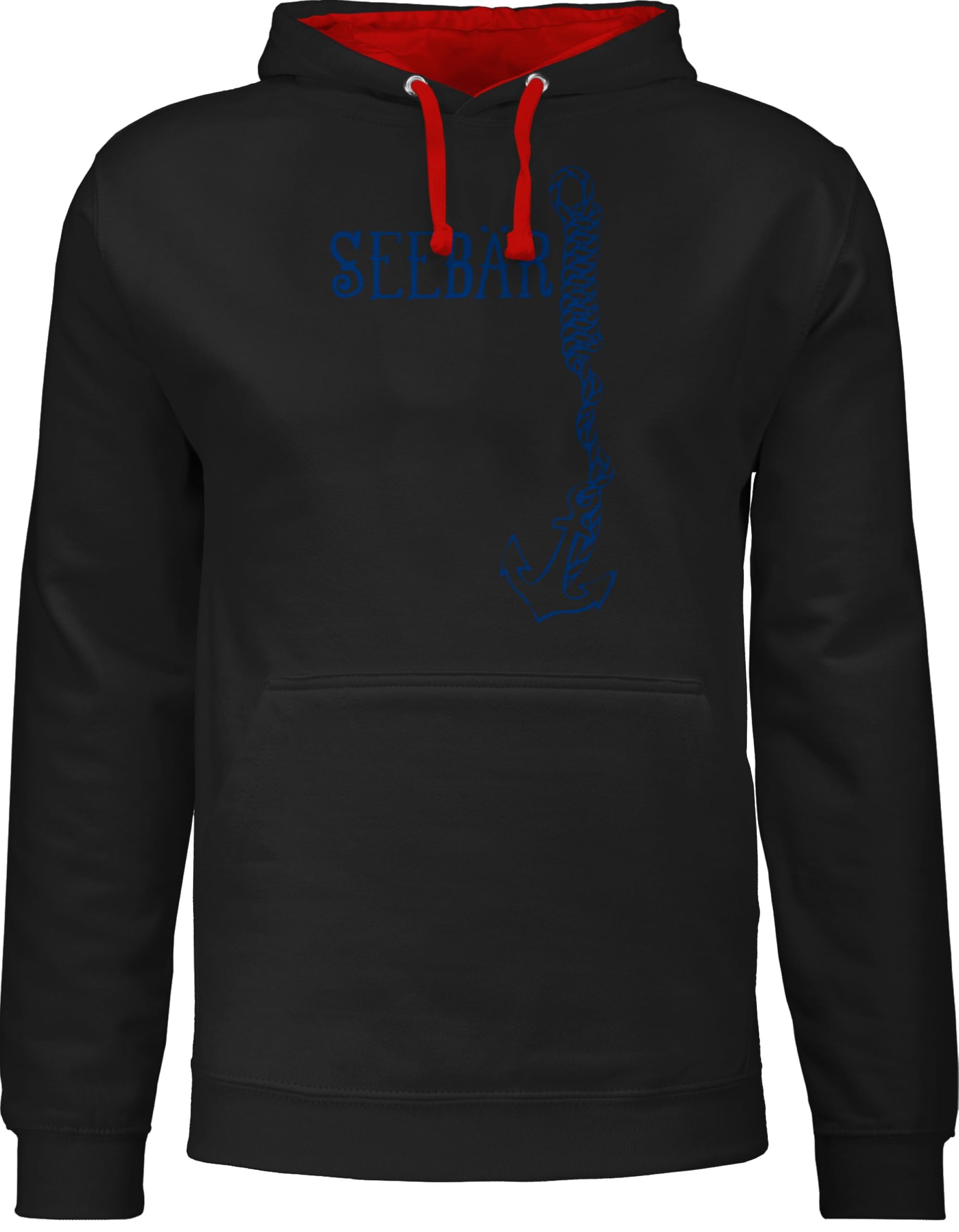 Shirtracer - Pullover Herren Frauen Hoodie Kontrast zweifarbig - Schiffe - Seebär Anker