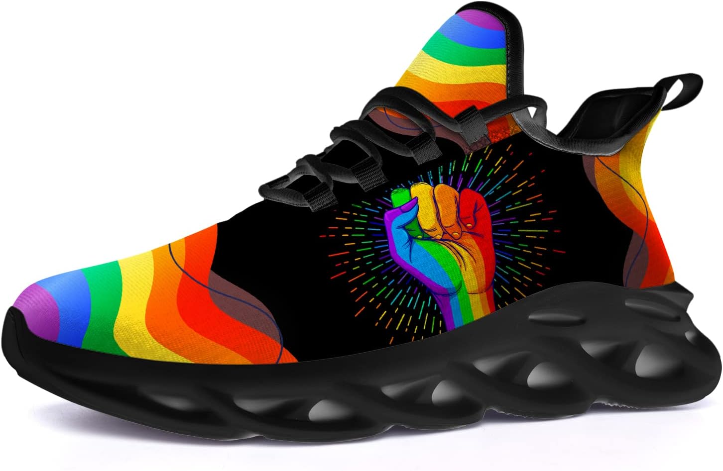 Ciadoon LGBTQ Shoes for Men Women Running Shoes Sport Walking Tennis Sneakers LGBT Shoes Gifts for Him Her