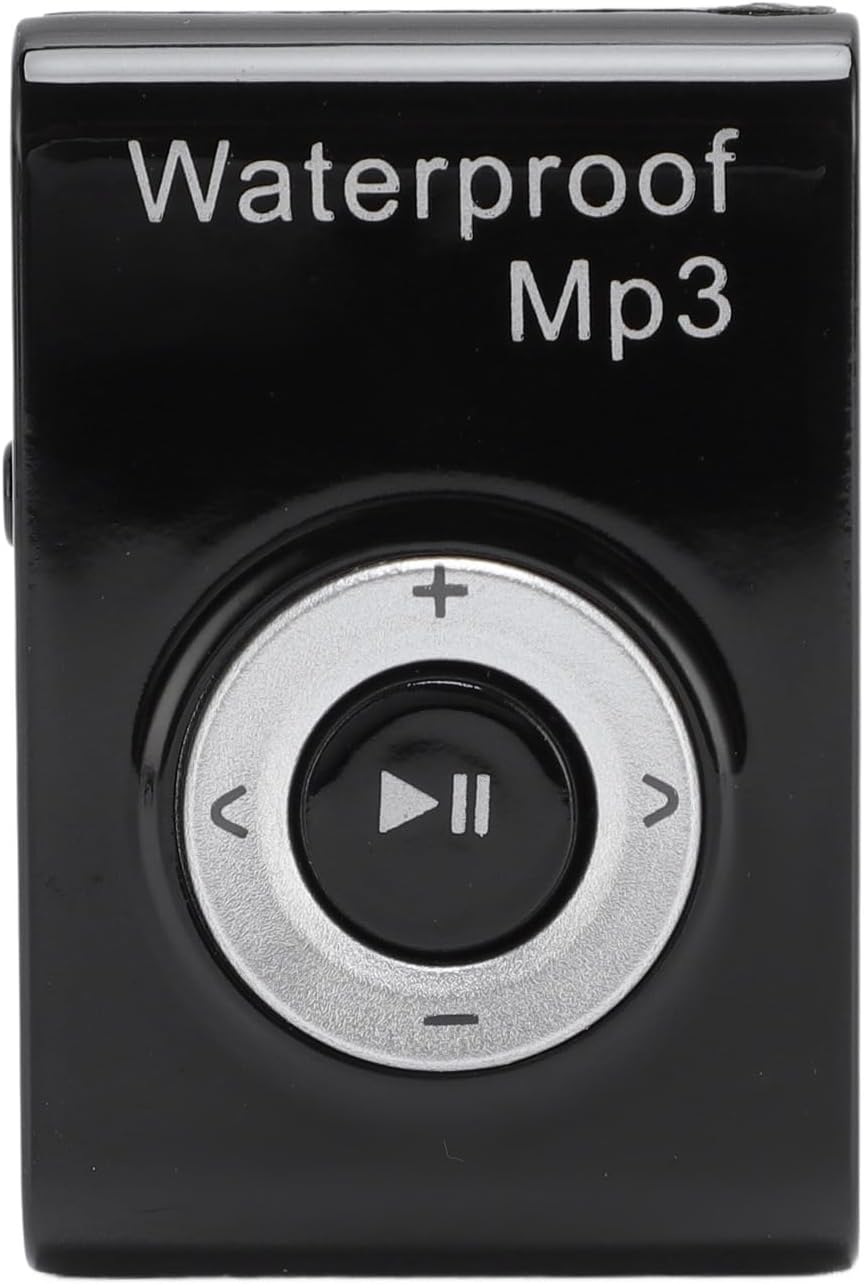 Water Proof MP3 Player, Swimming Headphones Portable Underwater Music Player Built in 8G Memory, for Diving Surfing Running Skiing Kayaking (Black)