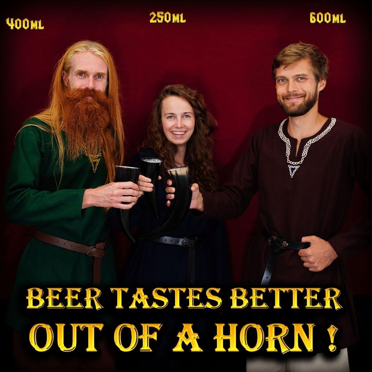 Mythrojan - Corno Medievale Nero, Birra Vichinga, 400 ml
