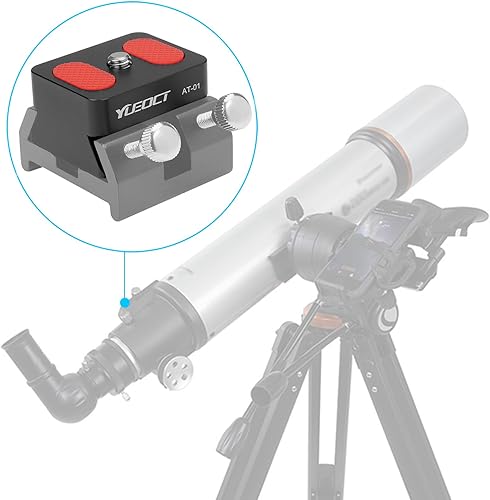 Miniatura 7 de Cámara de vídeo DSLR adaptador de metal montaje con tornillo de montaje de 1/4 "para telescopio óptico, buscador, alcance, base de cola de milano,