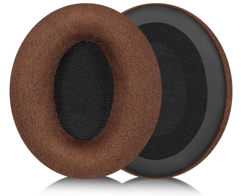 Replacement Ear Pads for Headphones - Compatible for Sennheiser Momentum On-Ear 1, 2, HD1 Headphones | Soft Microfiber Velvet Ear Cushions Cushions - Brown and Black
