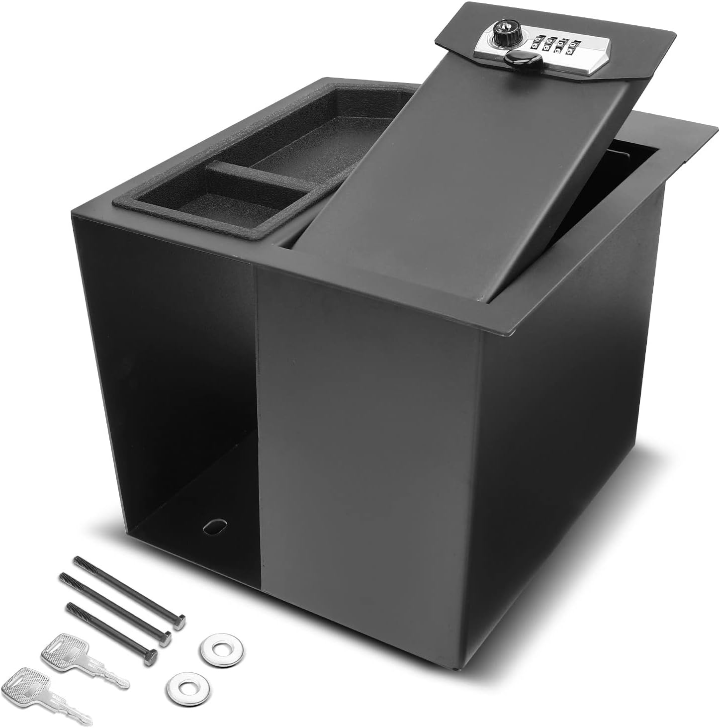 A-Premium Center Console Safe Box Compatible with Toyota Sequoia 2008-2013 Tundra 2007-2013