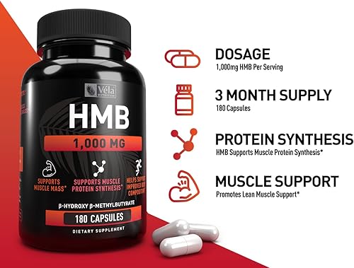 Miniatura 5 de Véla HMB (hidroximetilbutirato) Cápsulas 1000 mg   B-hidroxi y B-metiburato  Apoya la masa muscular, la síntesis de proteínas musculares*  Apoya la