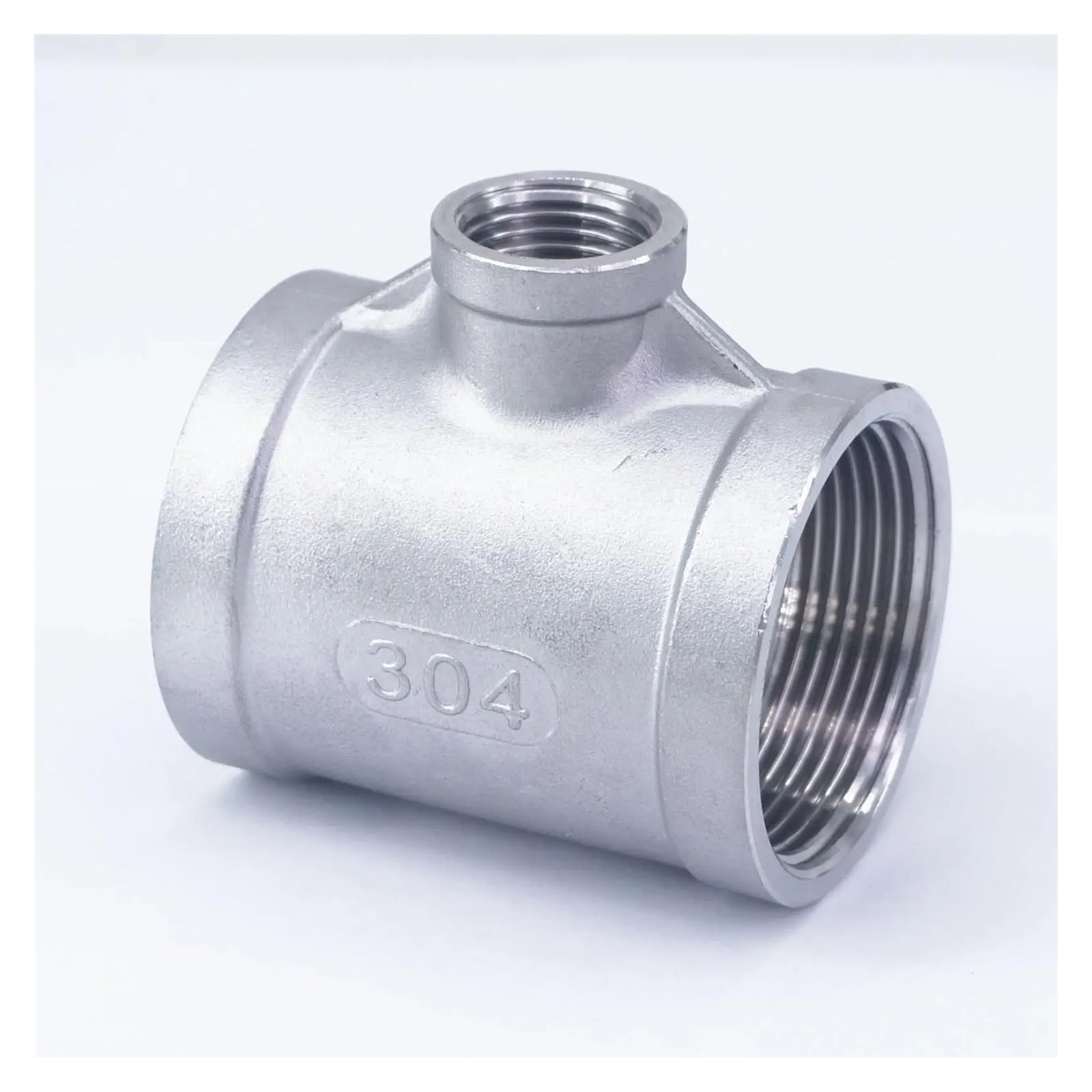 T reductora de acero inoxidable 304 hembra 1-1/2 a 1/2 BSP conector de 3 vías de tubería