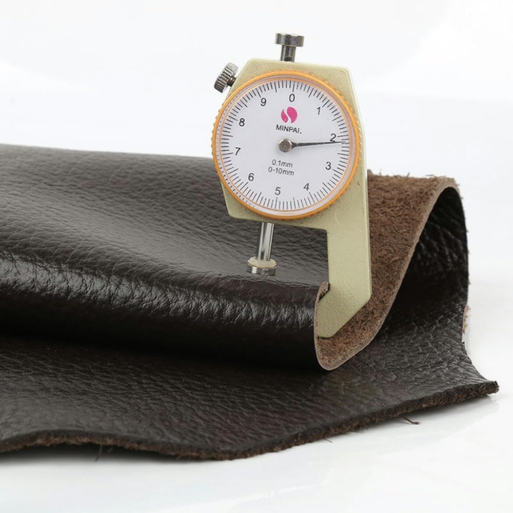 Leather Craft,First Layer Cowhide Lychee Grain 2.3mm Coffee Multiple Sizes(30x30cm)