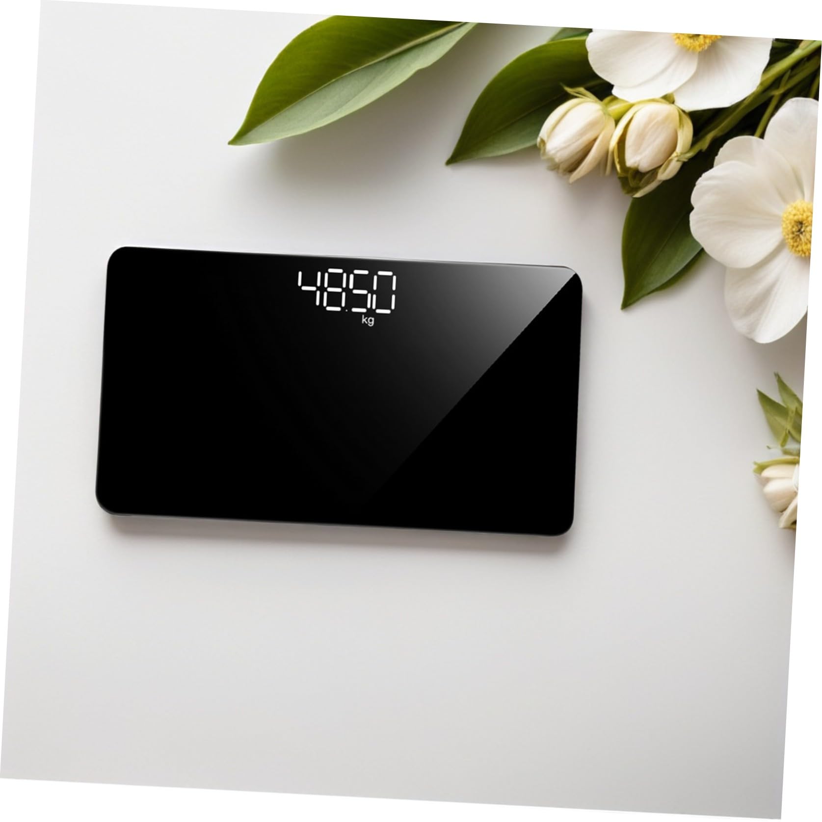 Báscula Digital Portátil Recargable 25x14 Cm Espejo Antideslizante Para Peso Corporal En Casa y Viajes Fitness, Mini Balanza Electrónica Precisa Para Uso Diario