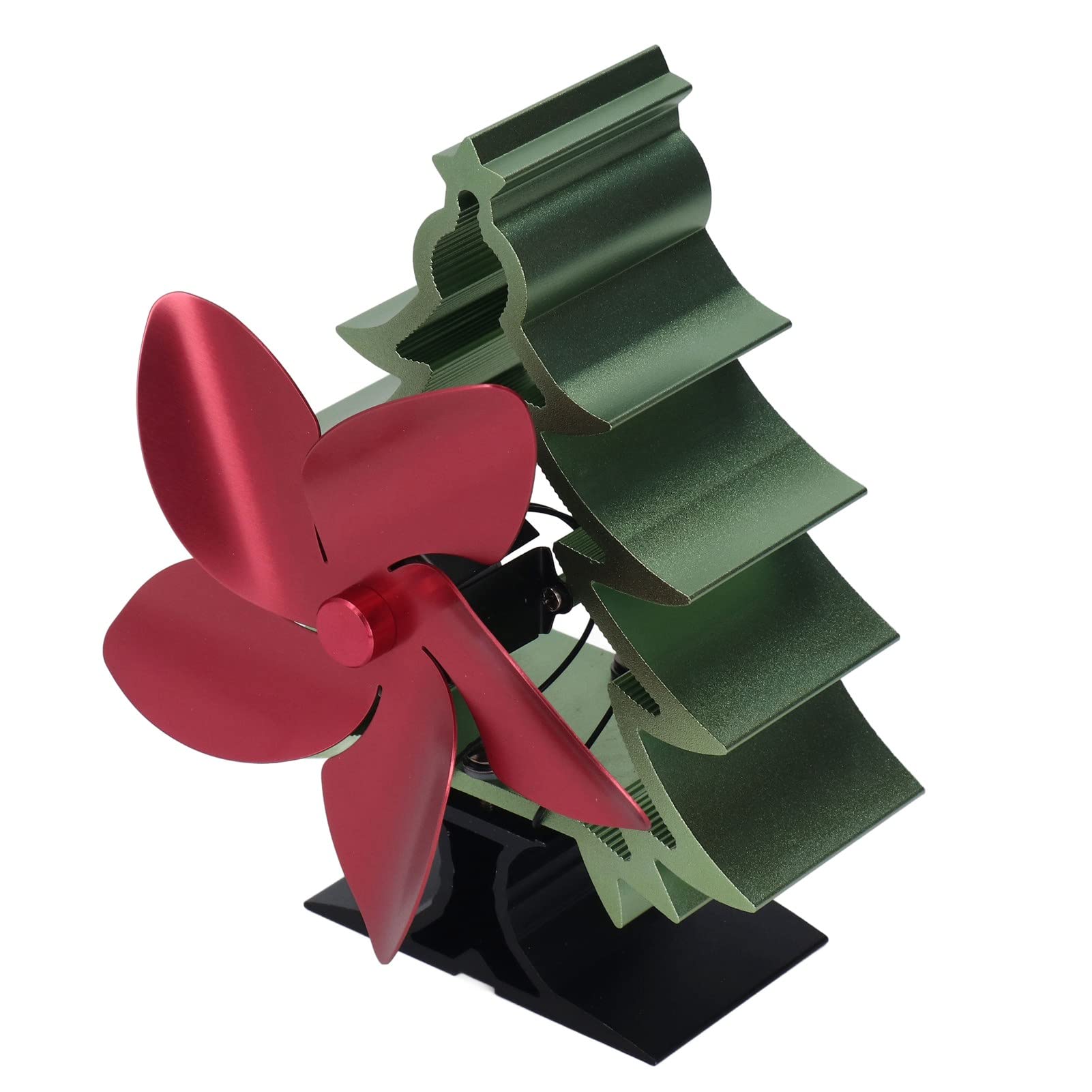 Fafeicy Ventilador para un Alto Rendimiento para una Mejor Circulación de Aire Caliente - Estilo de árbol de Navidad, Velocidad Ajustable - Ideal para Estufas de Pellets o Madera