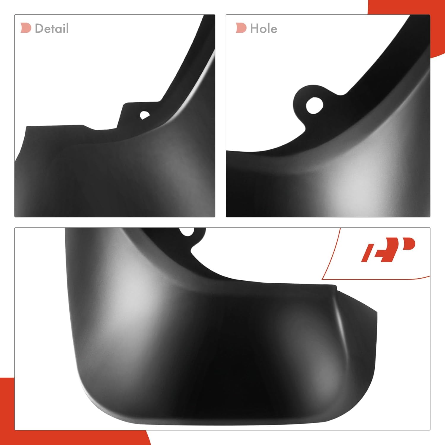 A-Premium Set of 4PCS Mud Flaps Splash Guards Mudguards Mudflaps with Hardware Kits Compatible with Land Rover Discovery Sport, 2015-2016, Sport Utility, 5+2 Seats only, Front LH RH and Rear LH RH