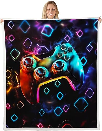 Miniatura 8 de Castle Fairy Rustic Musical Kids Plush Blanket,Guitar Bass Instruments Print Bed Blanket Art Home Decor,Retro Note Boho Ethnic Plaid Modern Fuzzy