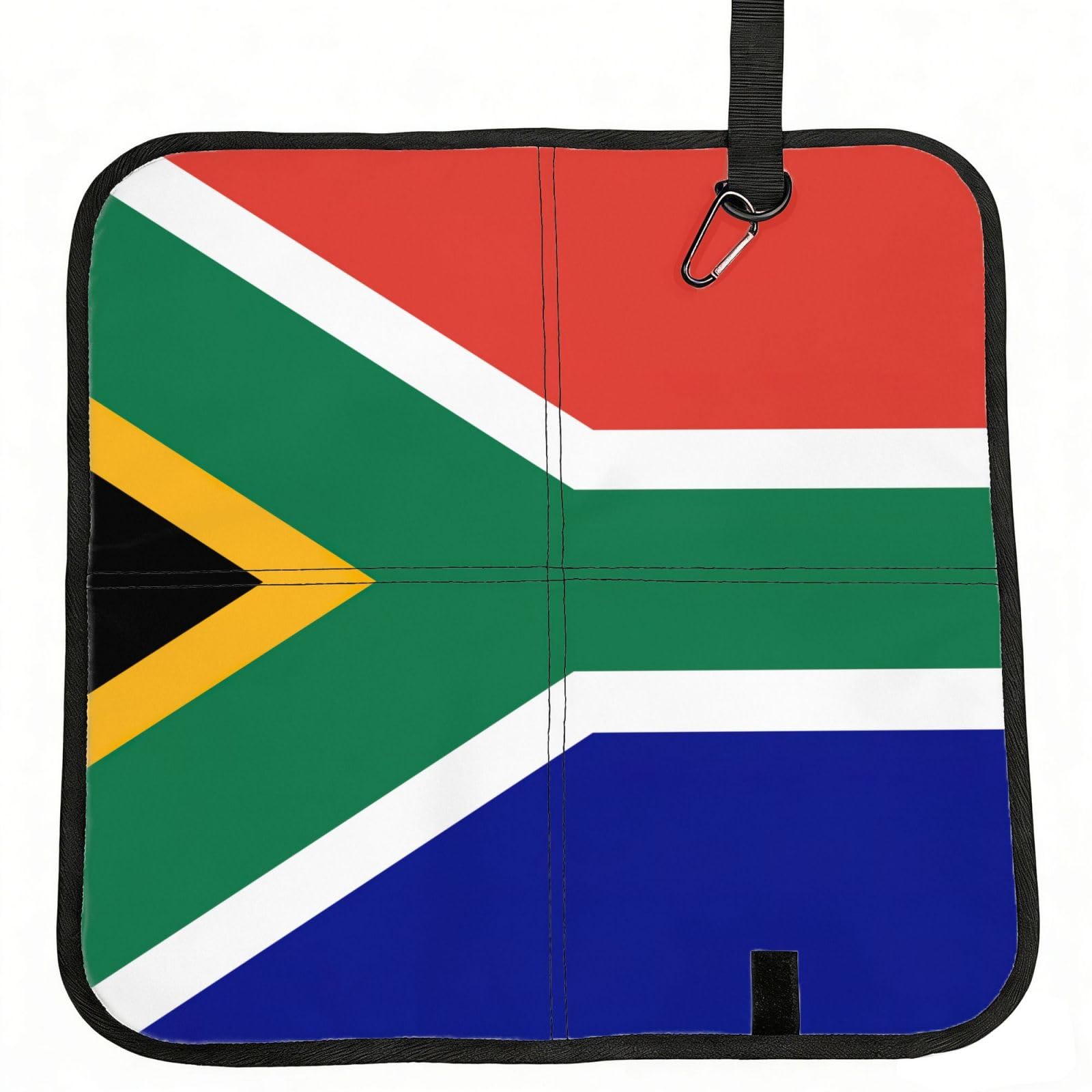 bghdfa South African Flag Print Outdoor Sitting Mat Waterproof Oxford Cloth Seat Cushion Folding Foam Camping Seat For Picnic