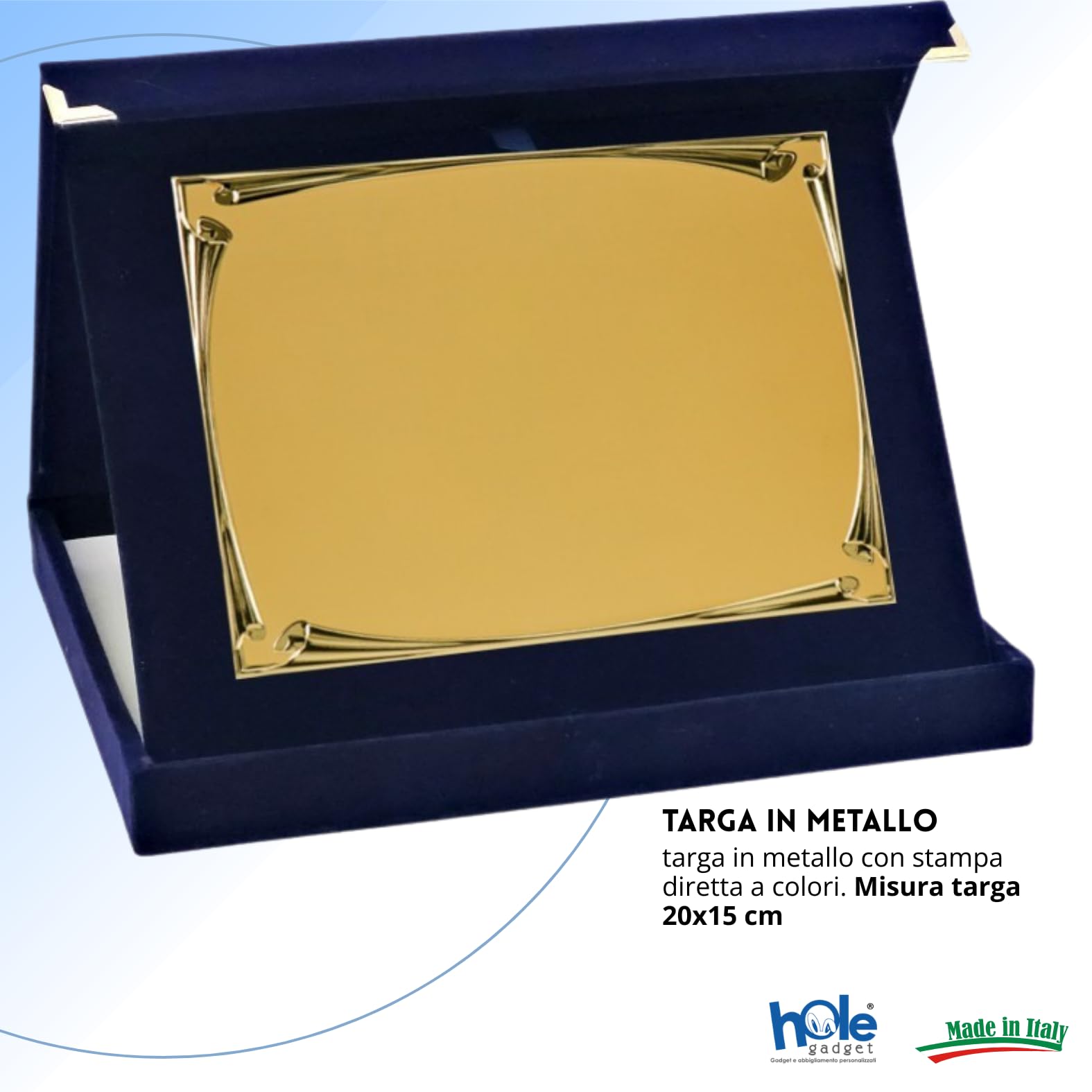 Targa Personalizzata Idea Regalo per Premiazioni, Pensionamento, Compleanno, Laurea, Riconoscimento e Partecipazione in Metallo con Cofanetto (19.75.26)