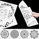 4 Stück Groß Mandala Schablonen, Mandala Wand Schablonen, Schablonen Zeichnen Set, für Scrapbooking Zeichnung Verfolgung DIY Möbel Boden Dekor Wände Fliesen Holz Stein Scrapbook (Groß Weiß)