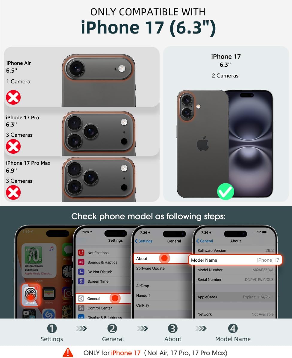 OCASE Compatible with iPhone 17 Crossbody Wallet Case with Card Holder, PU Leather Zipper Handbag Phone Purse with RFID Blocking Kickstand Wrist Strap Lanyard 6.3 Inch, Black - Image 2