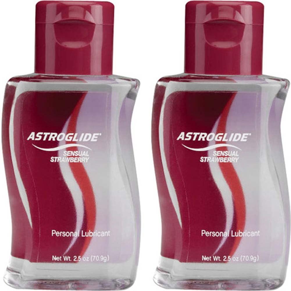 Astroglide Personal Lubricant, Sensual Strawberry, 2.5-Ounce Bottles (Pack of 2)
