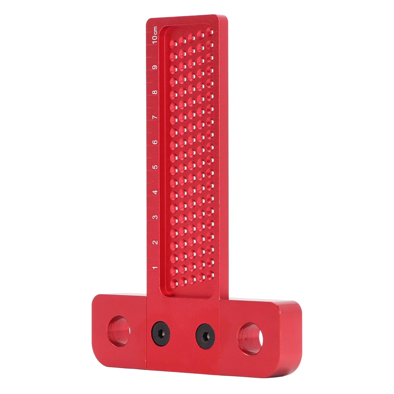 Righello Squadrato a T per Lavorazione del Legno, Lega di Alluminio da 100 mm, Strumento di tracciatura per Posizionamento Fori ad Alta precisione per carpenteria e Disegno architettonico
