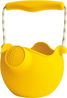 Scrunch Watering Can- Mustard Yellow- Collapsible, Lightweight & Eco-Friendly- Silicone Portable Water Pitcher for Kids, Beach, Garden & Travel- Durable & BPA-Free