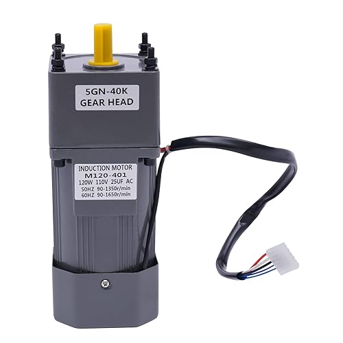 Miniatura 113 de Motor reductor de engranajes variable ajustable de 250W 10K AC110V 135RPM con controlador de velocidad para la industria