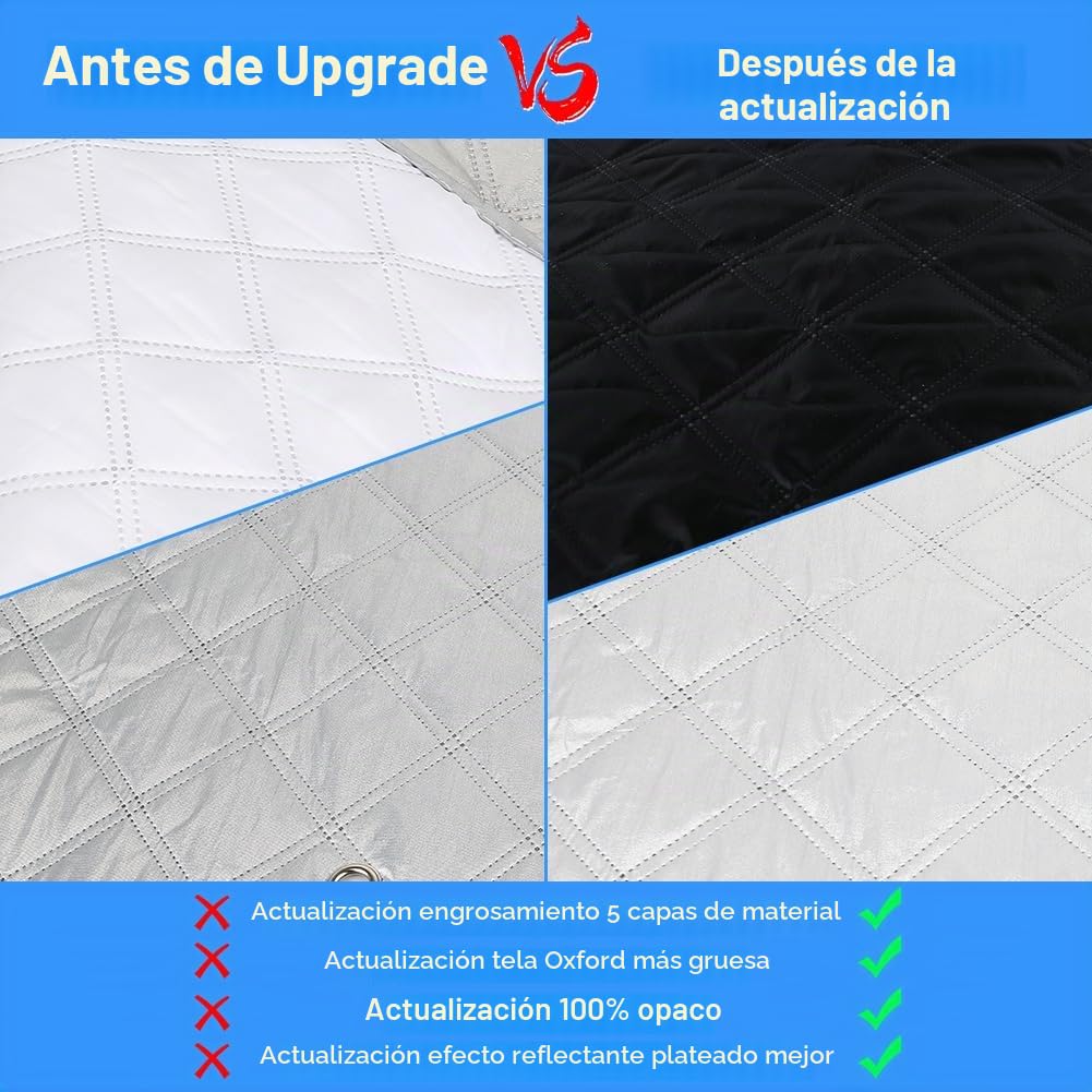 Parasol para Parabrisas Reemplazo para VW T5 T6 Kombi, 6 Piezas Protector de Parabrisas, Juego de Parasol Térmico Interno con Bolsa de Almacenamiento, 100% Oclusión