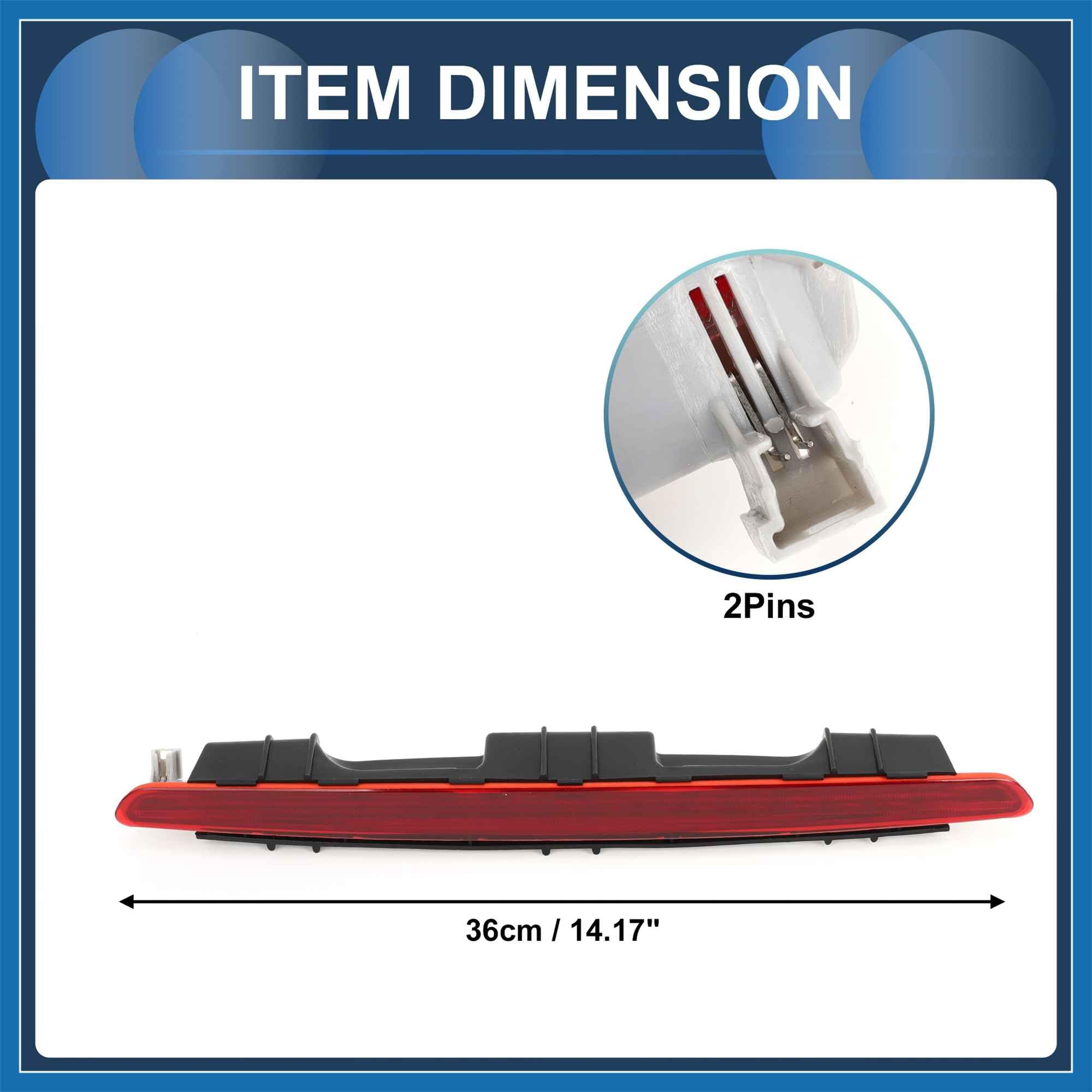 A ABSOPRO Terzo Stop a LED per Mercedes Benz Classe SLK W171 R171 2004-2011, Alloggiamento Rosso in Plastica Impermeabile Luce di Stop Montata in Alto 3a Posteriore Centrale Sostituzione