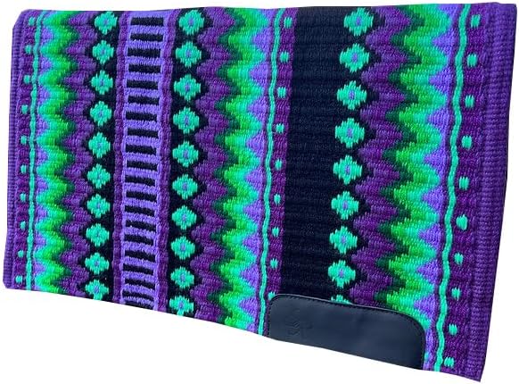 HUMAYL Saddlery Saddle Pad/Blanket for Horses Western Show Horse Saddle Blanket New Zealand Design Handmade Wool Saddle Blanket Top Wool Saddle Pad Regular Size : 34" L x 36" W x 1" inches PAD0429