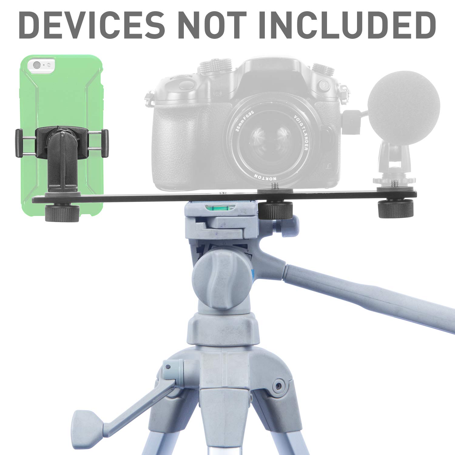 IBOLT 10 Inch Tripod Camera Slider Bar With 3 Camera _ Inch  Screw Attachments And Phone Adapter Great For Adding Additional Microphones Led Lights Flash Monitors Etc Dslr Gopros Video Cameras - View #4