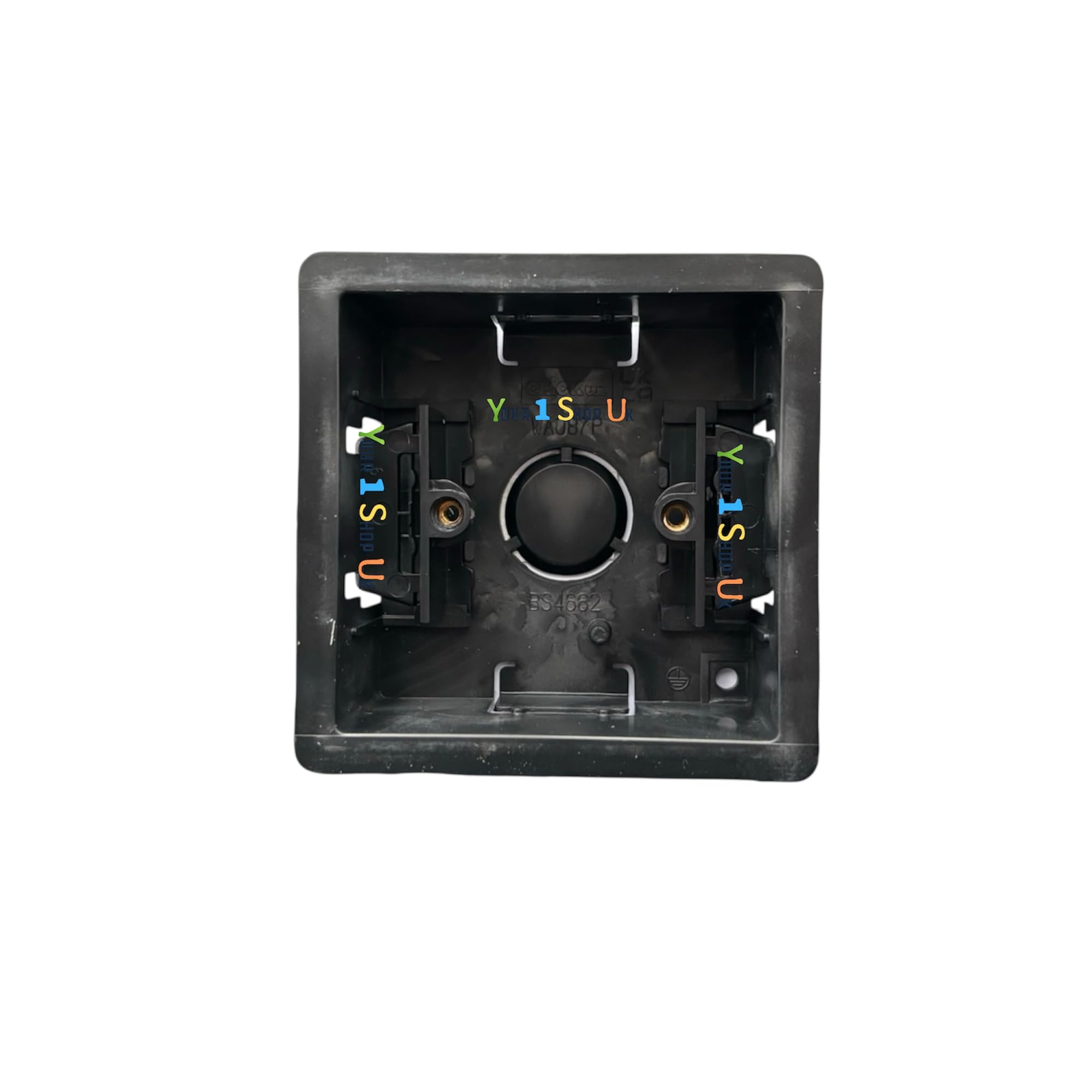 2g Dry Lining Back Box 1g Back Box Plasterboard 35mm Dry Lining Wall Mounting Back Box Socket Electrical Switch Recessed 2 Gang Pattress 1 Gang Wall Black Adjustable Lugs Pack of 1 (1 Gang)