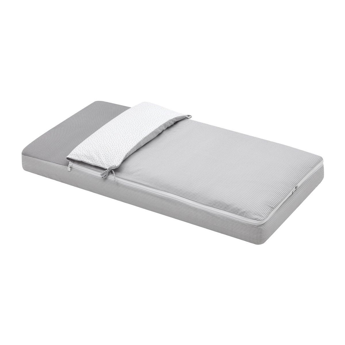 Cambrass - Saco Cuna nórdico con Cremallera - Ropa de Cuna Ajustable con Gomas - Saco de Dormir bebé desenfundable Sirve Tanto para Verano como para Invierno - Merlo crudo 60x120x3 cm — view 14