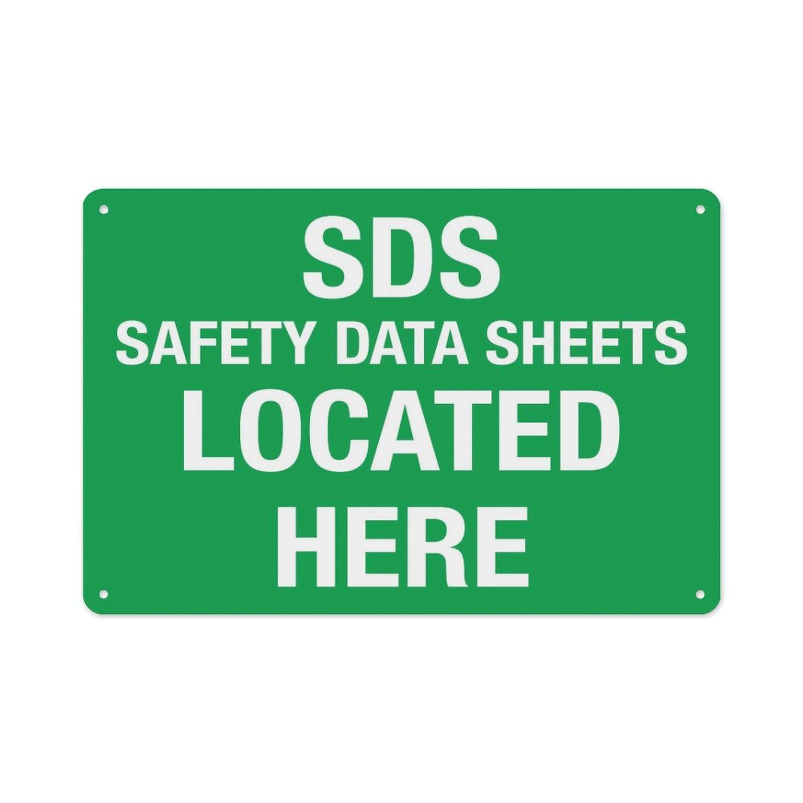 peiyeety Sds Safety Data Sheets Located Here Sign Aluminum Tin Warning Signs For Home Outdoor Garden 12X16 Inches