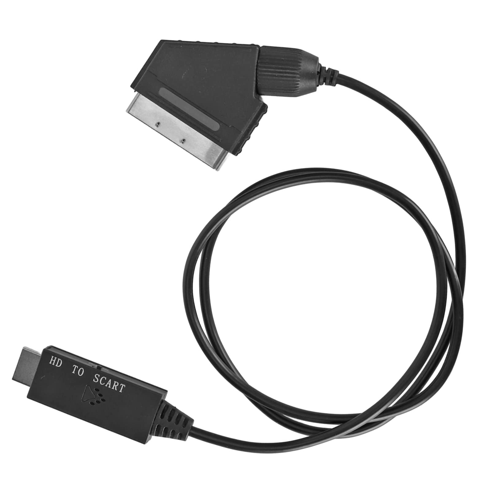 Sxhlseller Câble Convertisseur d'interface Multimédia HD vers Péritel, Adaptateur pour TV VHS VCR DVD Prenant en Charge les Modes Vidéo PAL NTSC avec Connexion Plug and Play pour Téléviseurs Plus
