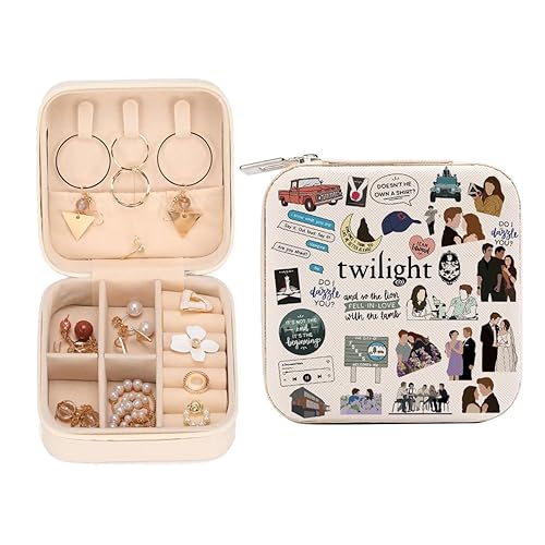 Twilight Merch, Edward's Girl, Movie Inspired Gifts, City Of Forks, Forks Washington, Gifts for Movie Fans, Vampire Lovers, Girls, Women, Travel Jewelry Case Box Organizer