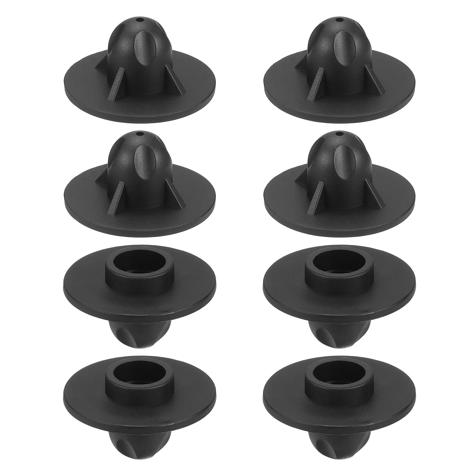 sourcing map 8Pcs Camping Chair Foot Cover, 0.63 Inch Plastic Table Legs Feet Covers Furniture Floor Protector for Outdoor Moon Chairs Folding Furniture Camping Gear, Black