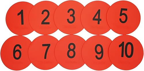 Miniatura 5 de Marcadores de puntos numerados de 6 pulgadas, material TPE antideslizante para el suelo, impermeable, para marcas de campo y cancha, fitness,