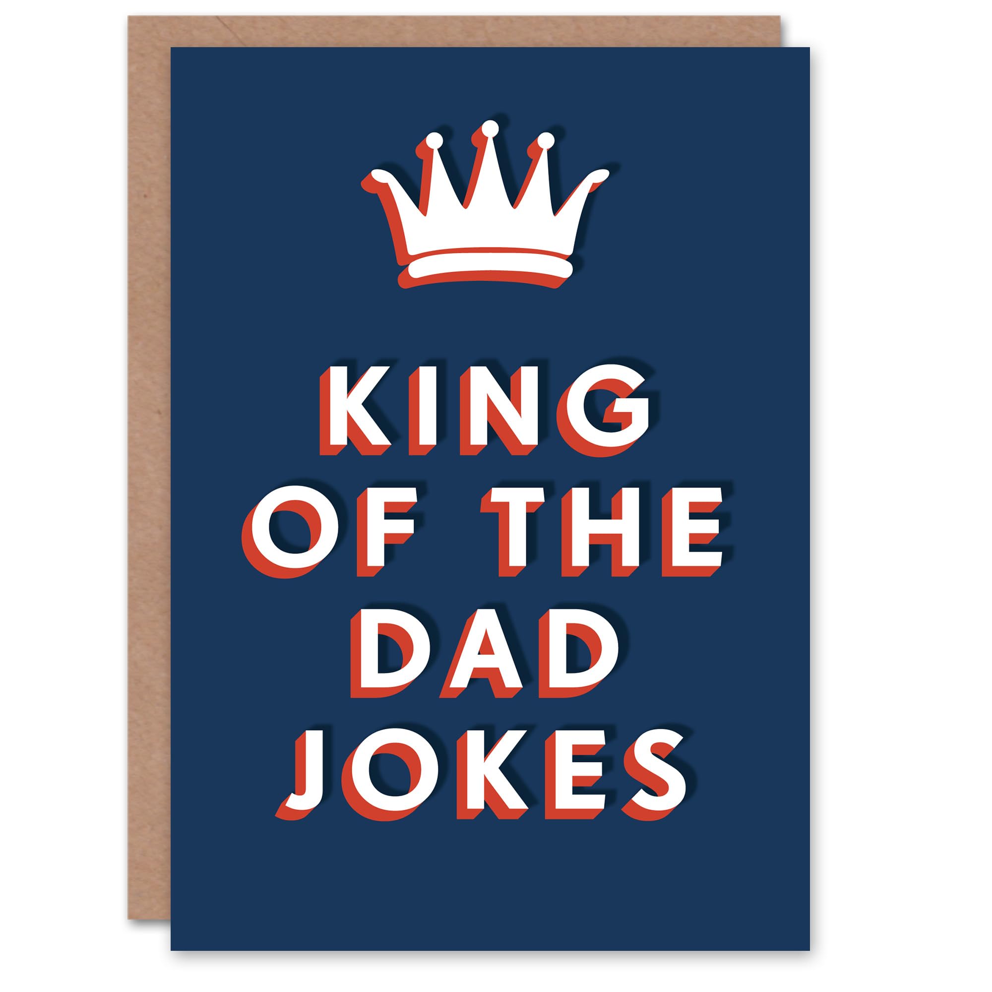 Artery8 Birthday Card King of Dad Jokes For Him Man Male Dad Brother Son Papa Grandad Greeting Card Fun Funny Humour Joke