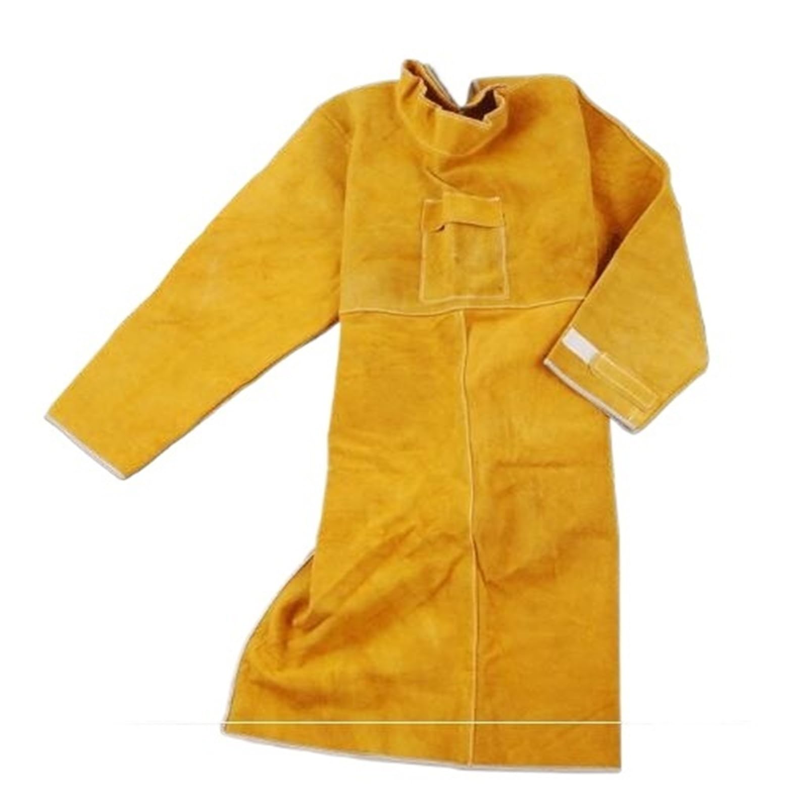 Edede One Color Welding Apron, Welding Protective Clothing Leather Overalls Fire-Retardant Anti-Fire Clothes(2Xl)